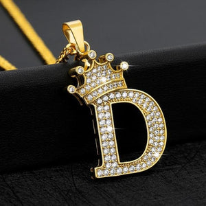 Royal Ice Personalized Letter Initial Custom Necklace