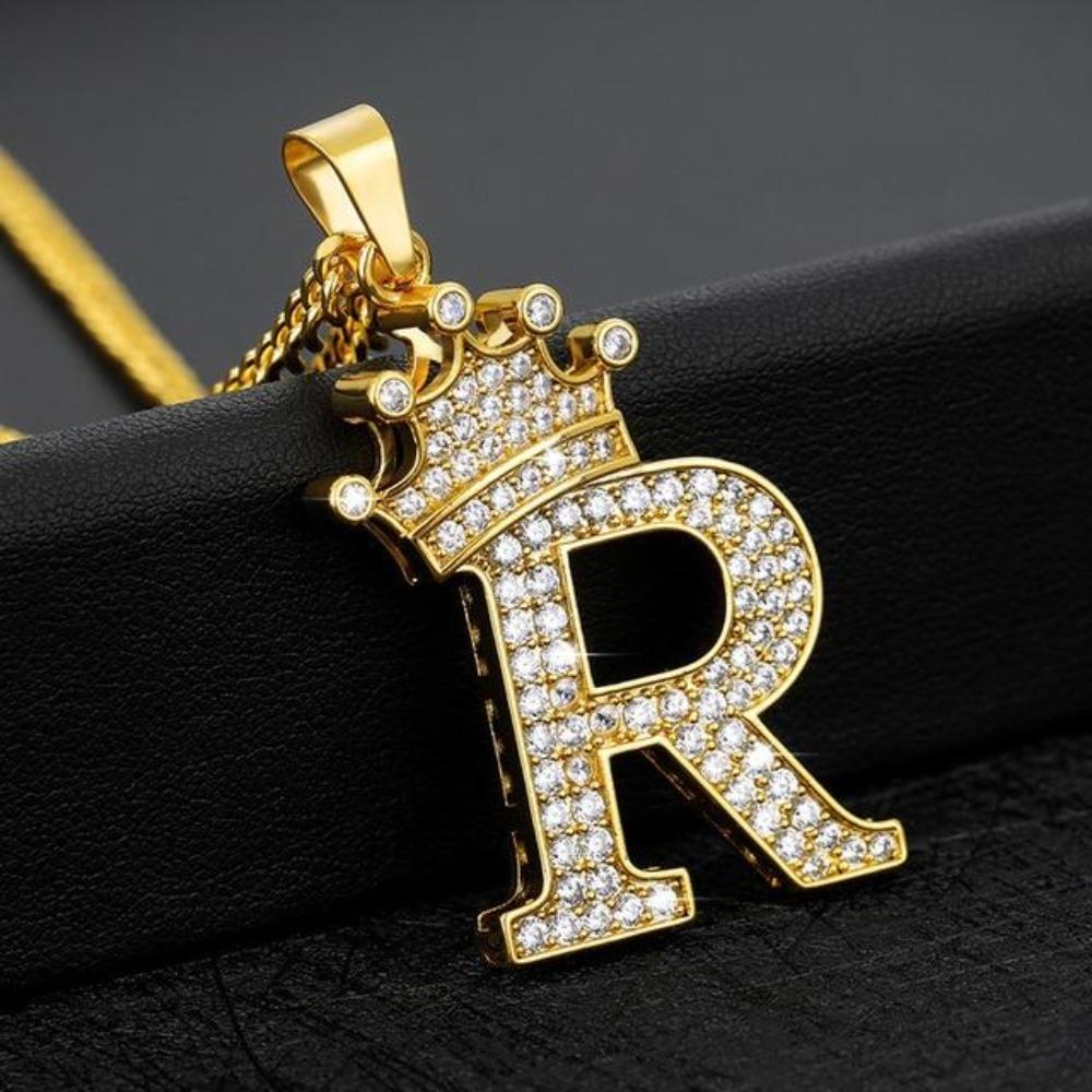 Royal Ice Personalized Letter Initial Custom Necklace