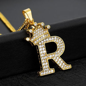 Royal Ice Personalized Letter Initial Custom Necklace