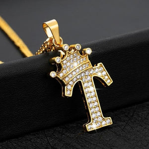 Royal Ice Personalized Letter Initial Custom Necklace