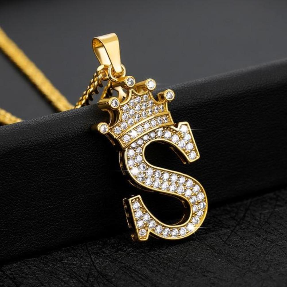 Royal Ice Personalized Letter Initial Custom Necklace