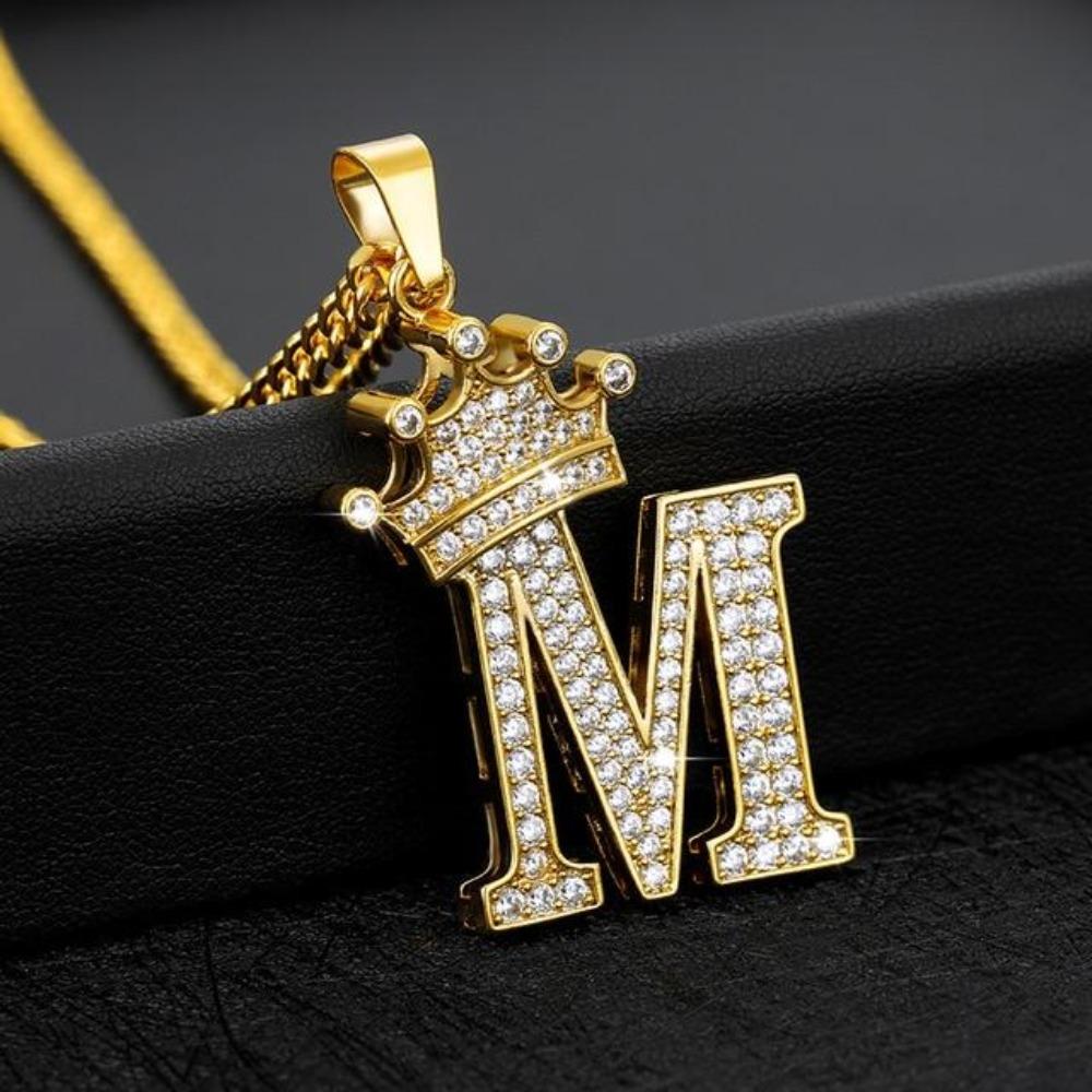 Royal Ice Personalized Letter Initial Custom Necklace