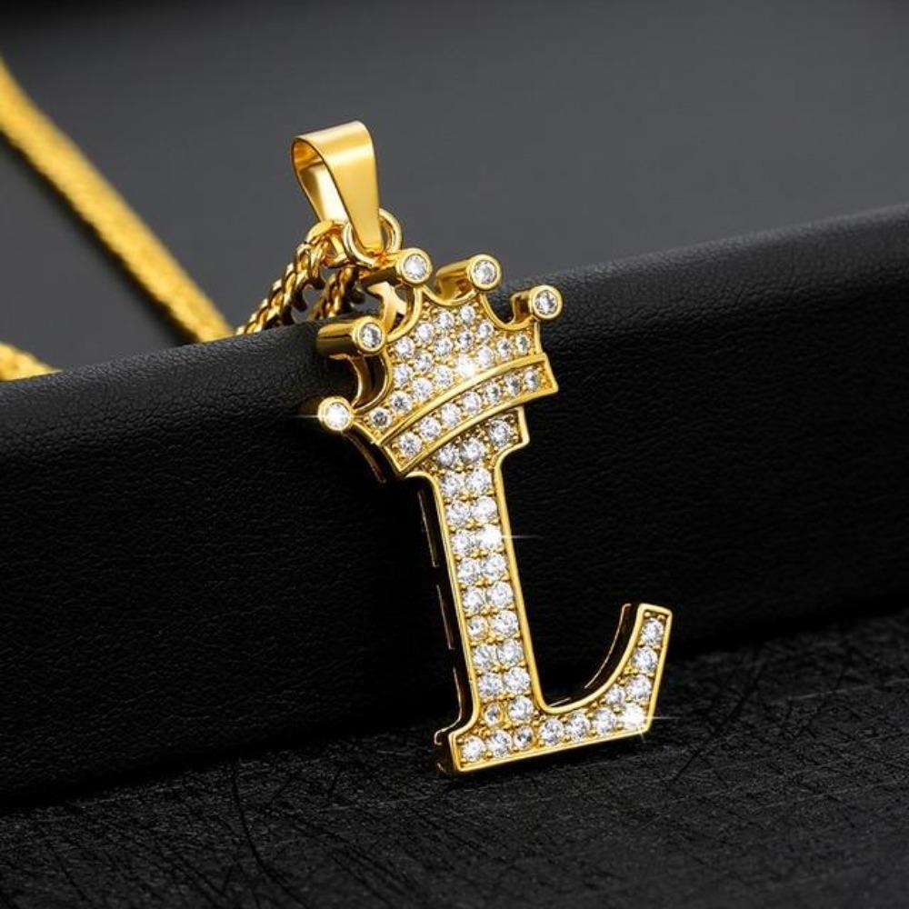 Royal Ice Personalized Letter Initial Custom Necklace