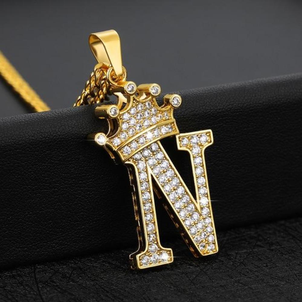 Royal Ice Personalized Letter Initial Custom Necklace