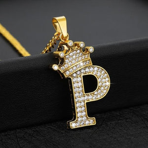 Royal Ice Personalized Letter Initial Custom Necklace