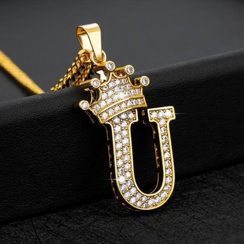 Royal Ice Personalized Letter Initial Custom Necklace