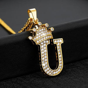 Royal Ice Personalized Letter Initial Custom Necklace