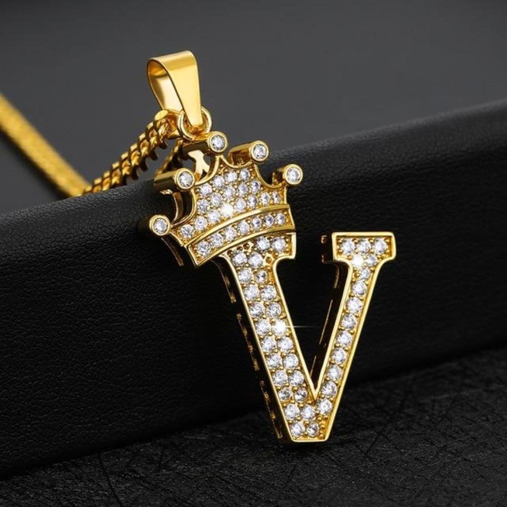Royal Ice Personalized Letter Initial Custom Necklace