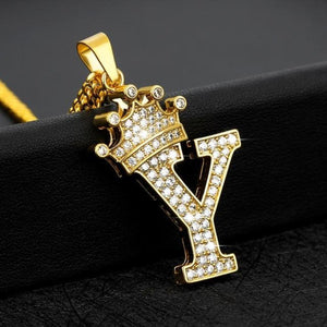 Royal Ice Personalized Letter Initial Custom Necklace
