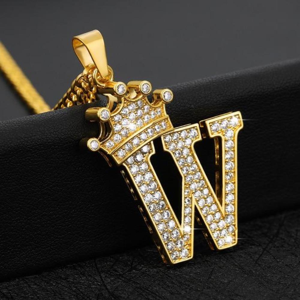 Royal Ice Personalized Letter Initial Custom Necklace