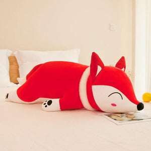 Love You Fox Pillow Plush 3D Stuffed Animal (3 Colors 2 Sizes)