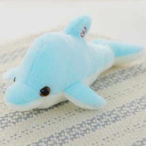 Glow Moon, Stars or Dolphin LED Light Up Plush 3D Stuffed Animal (5 Colors)