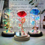 Multi-Color Rainbow Orbs Galaxy Enchanted Rose LED Glass Display (10 Designs)