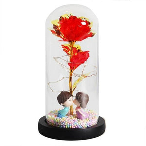 Multi-Color Rainbow Orbs Galaxy Enchanted Rose LED Glass Display (10 Designs)