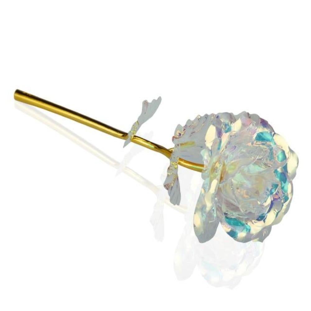 Triple Head Galaxy Enchanted Rose LED Glass Display (4 Colors)