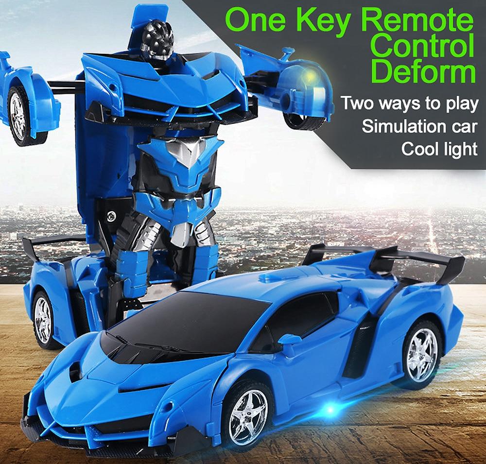 Remote Control Robot One Button Transformation Car Toy (26 Colors)