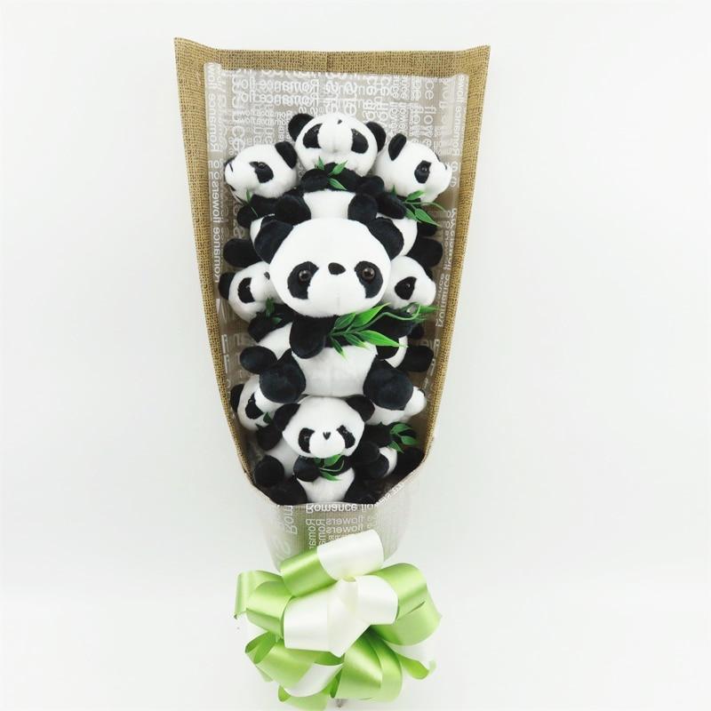 Panda Rose Teddy Bear Bouquet Enchanted Flower Box Included