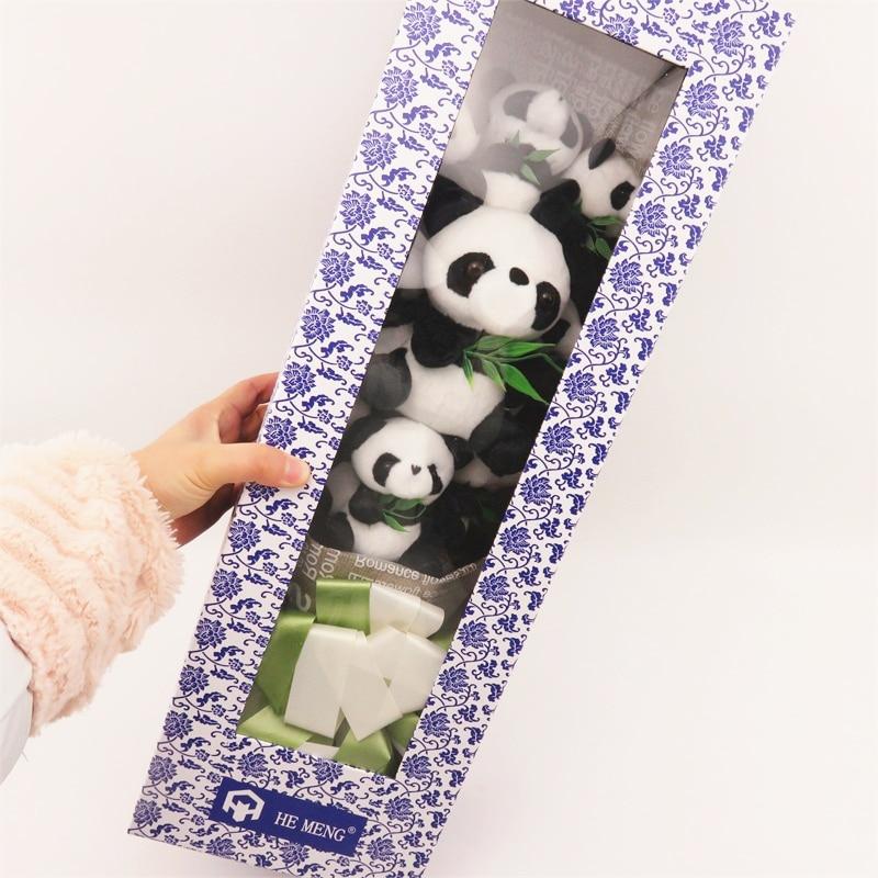 Panda Rose Teddy Bear Bouquet Enchanted Flower Box Included