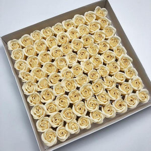 81 Piece Rose Scented Enchanted Soap Flower (19 Colors)