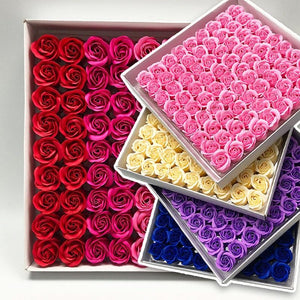 81 Piece Rose Scented Enchanted Soap Flower (19 Colors)