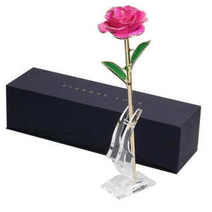 Preserved 24k Gold Long Stem Immortal Rose (3 Styles) 20 Variants NEW Colors 2022
