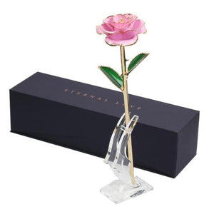Preserved 24k Gold Long Stem Immortal Rose (3 Styles) 20 Variants NEW Colors 2022