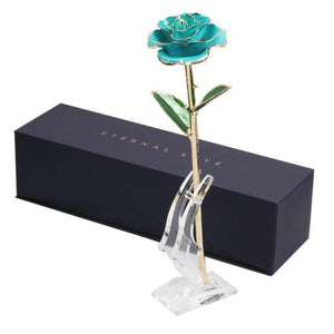 Preserved 24k Gold Long Stem Immortal Rose (3 Styles) 20 Variants NEW Colors 2022