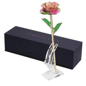 Preserved 24k Gold Long Stem Immortal Rose (3 Styles) 20 Variants NEW Colors 2022