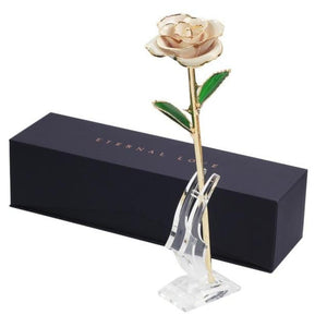Preserved 24k Gold Long Stem Immortal Rose (3 Styles) 20 Variants NEW Colors 2022