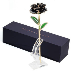 Preserved 24k Gold Long Stem Immortal Rose (3 Styles) 20 Variants NEW Colors 2022