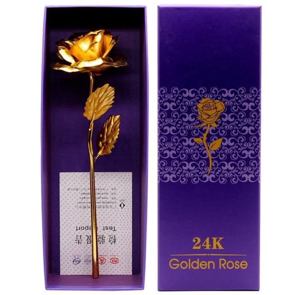 Preserved 24k Gold Long Stem Immortal Rose (3 Styles) 20 Variants NEW Colors 2022