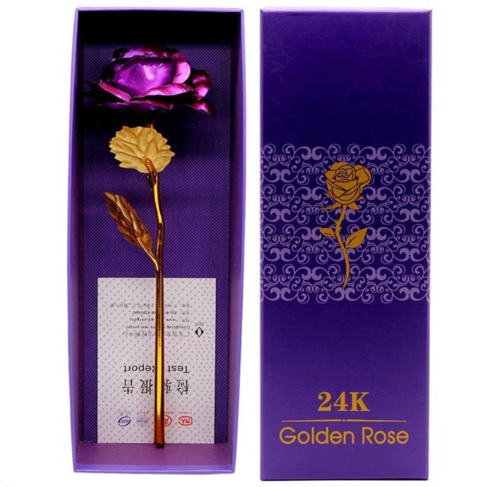Preserved 24k Gold Long Stem Immortal Rose (3 Styles) 20 Variants NEW Colors 2022