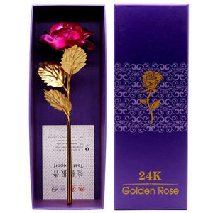 Preserved 24k Gold Long Stem Immortal Rose (3 Styles) 20 Variants NEW Colors 2022