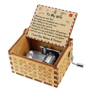 2021 Husband to Wife - I Love You Always & Forever - Engraved Music Box (2 Designs)