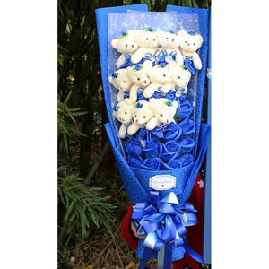 Rose Teddy Bear Bouquet Enchanted Flower (6 Designs) NO BOX