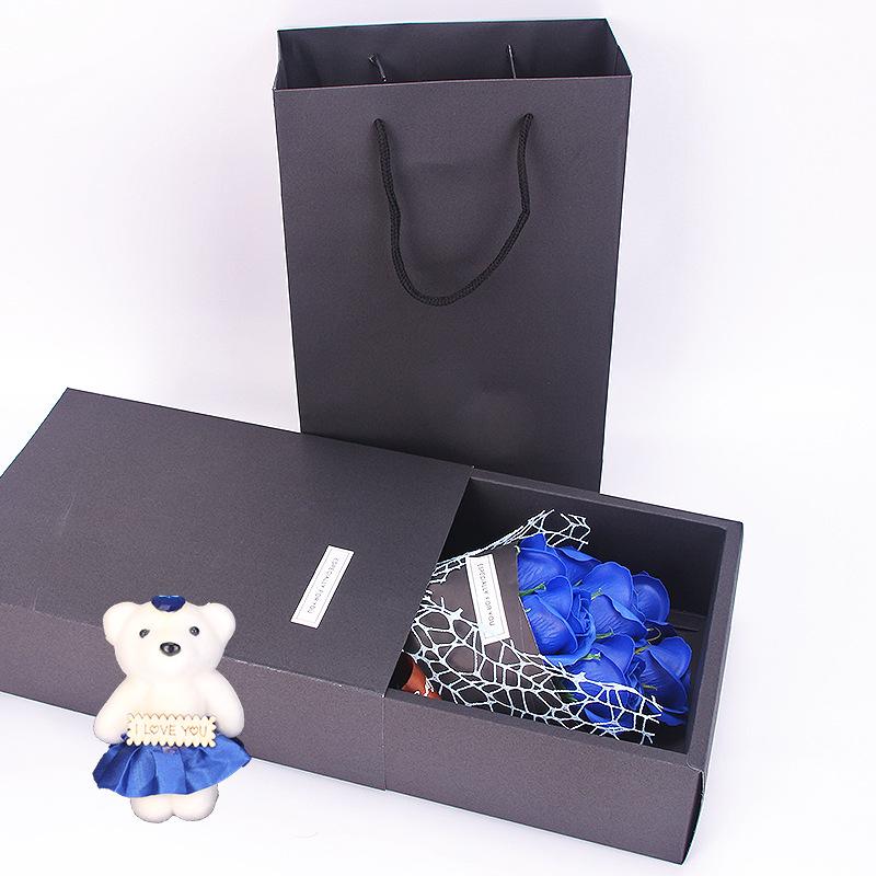 Rose Teddy Bear Bouquet Enchanted Soap Flower (4 Designs)