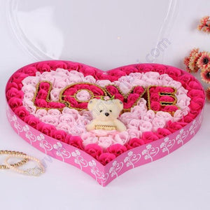 Heart Rose Bouquet Immortal Enchanted Soap Flower (6 Colors)