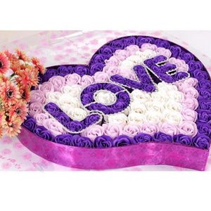 Heart Rose Bouquet Immortal Enchanted Soap Flower (6 Colors)