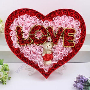 Heart Rose Bouquet Immortal Enchanted Soap Flower (6 Colors)