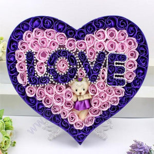 Heart Rose Bouquet Immortal Enchanted Soap Flower (6 Colors)