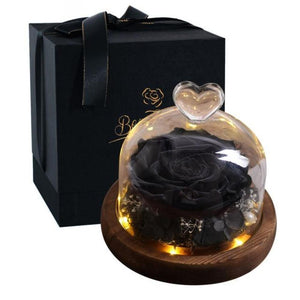 Limited Edition 2021 Immortal Enchanted Rose Glass Heart Dome (15 Colors) With Luxury Gift Box