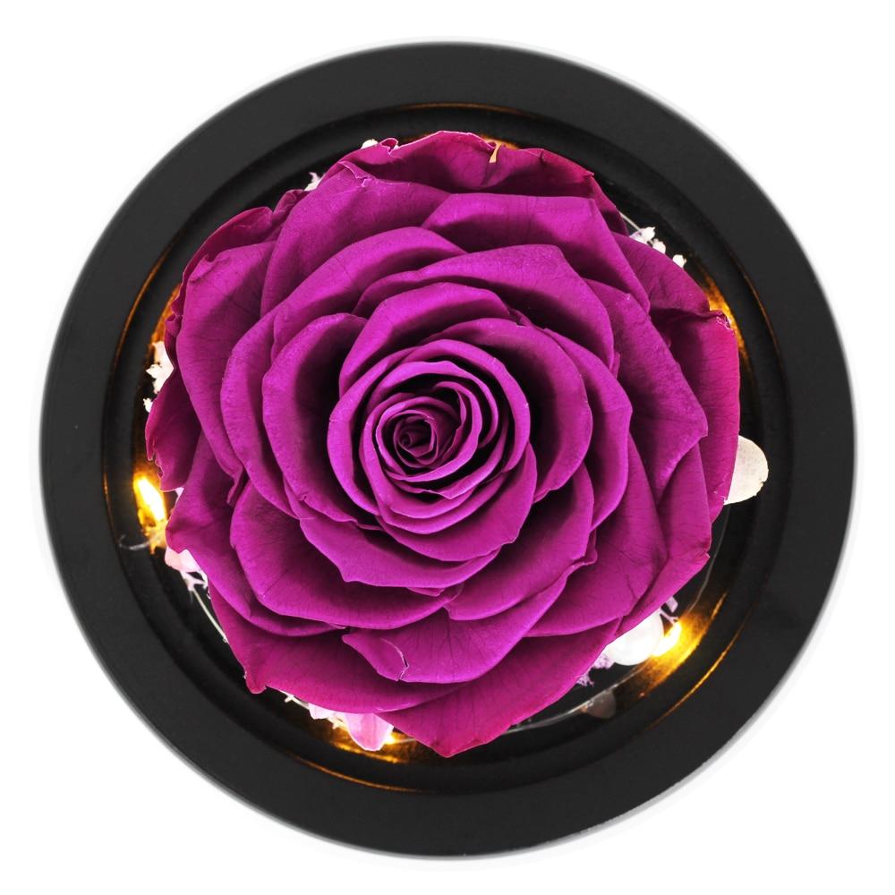 Limited Edition 2021 Immortal Enchanted Rose Glass Heart Dome (15 Colors) With Luxury Gift Box