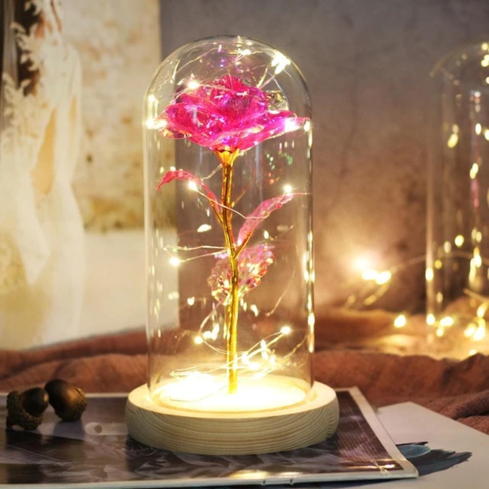 Mother & Child Father & Child Galaxy Enchanted Rose LED Glass Display (34 Designs)