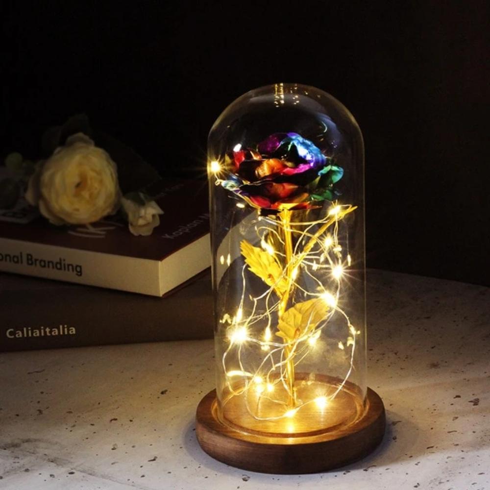 Mother & Child Father & Child Galaxy Enchanted Rose LED Glass Display (34 Designs)