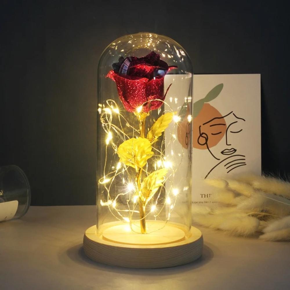 Mother & Child Father & Child Galaxy Enchanted Rose LED Glass Display (34 Designs)