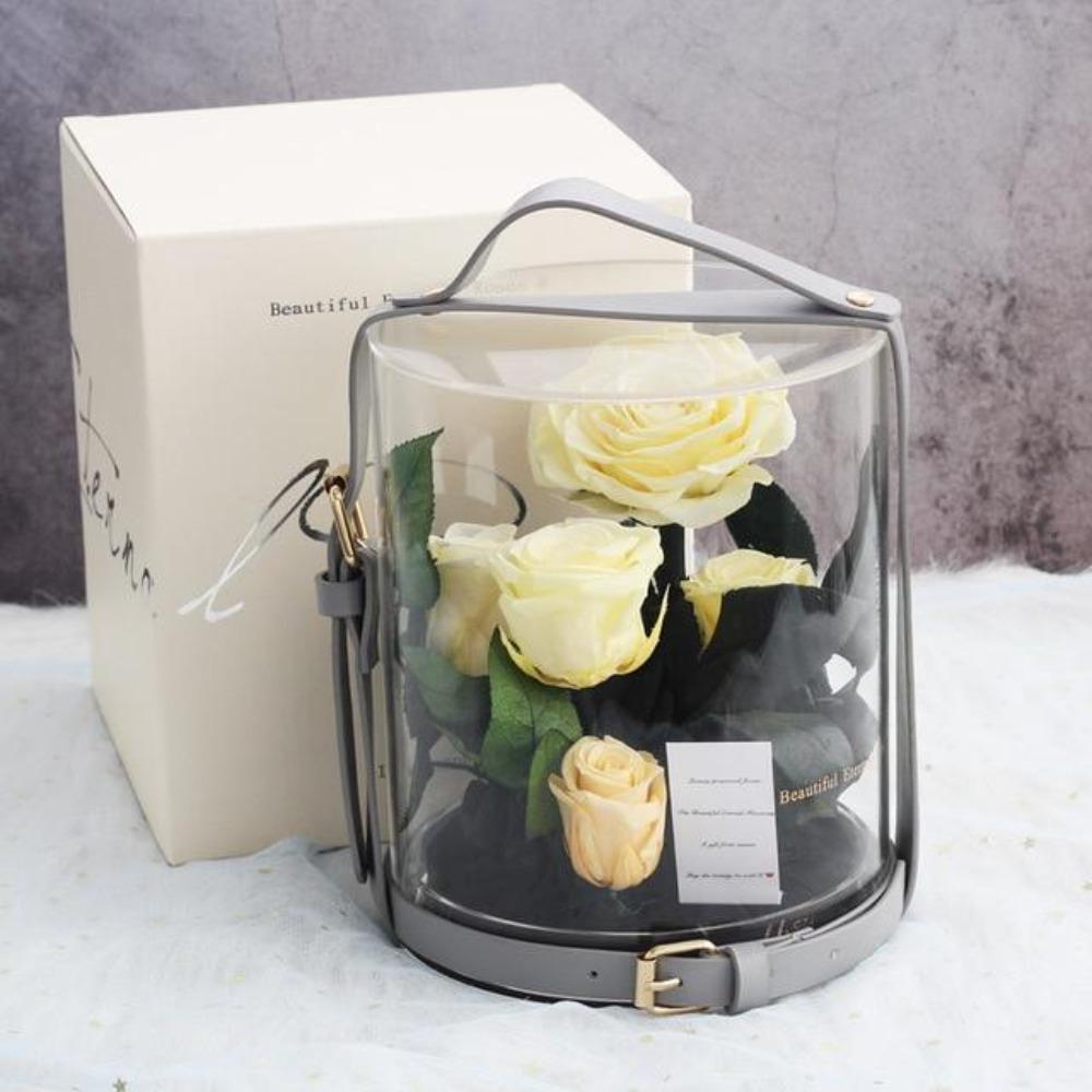 Immortal Enchanted Preserved Rose Bouquet Display (3 Colors)