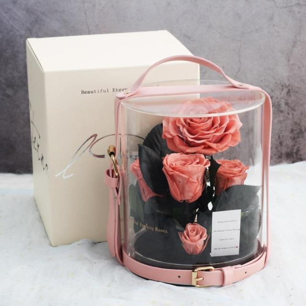 Immortal Enchanted Preserved Rose Bouquet Display (3 Colors)