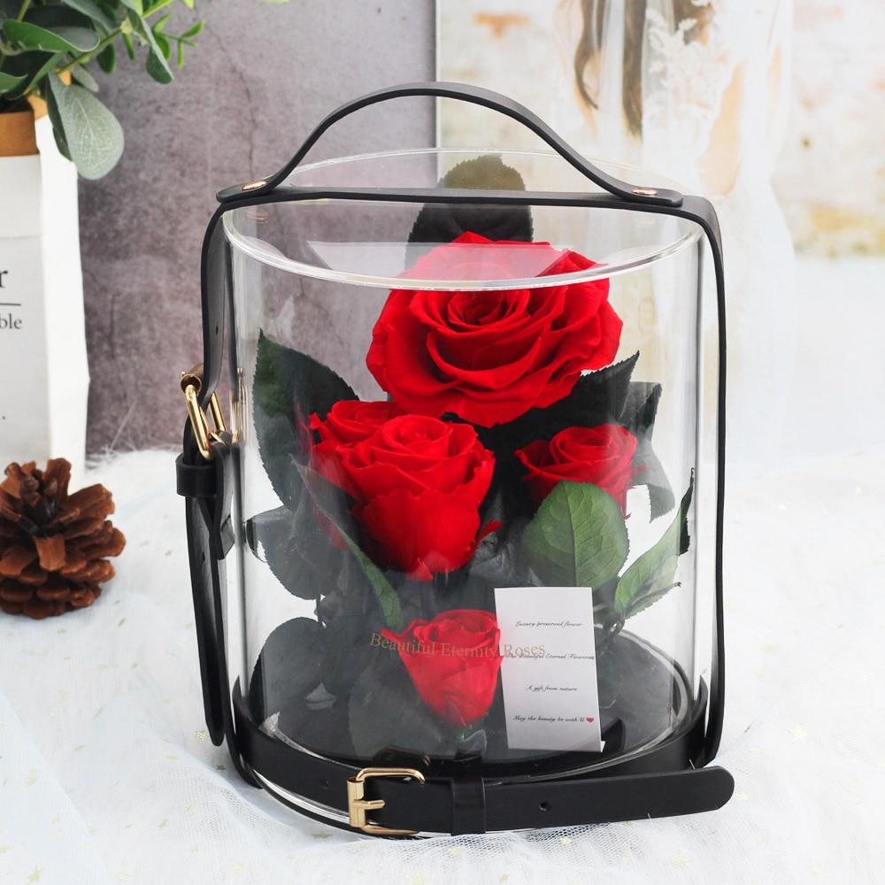 Immortal Enchanted Preserved Rose Bouquet Display (3 Colors)
