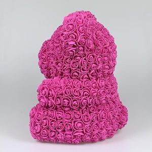 Pearl Heart Enchanted Forever Rose Teddy Bear (20 Colors) 40cm