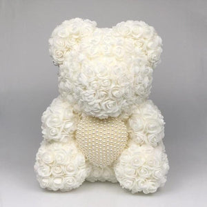 Pearl Heart Enchanted Forever Rose Teddy Bear (20 Colors) 40cm